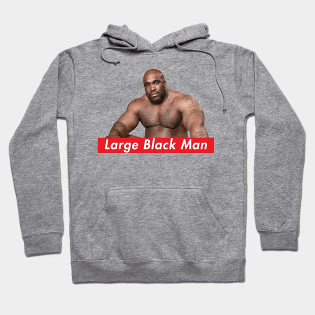 Large Black Man Hoodie by giovanniiiii